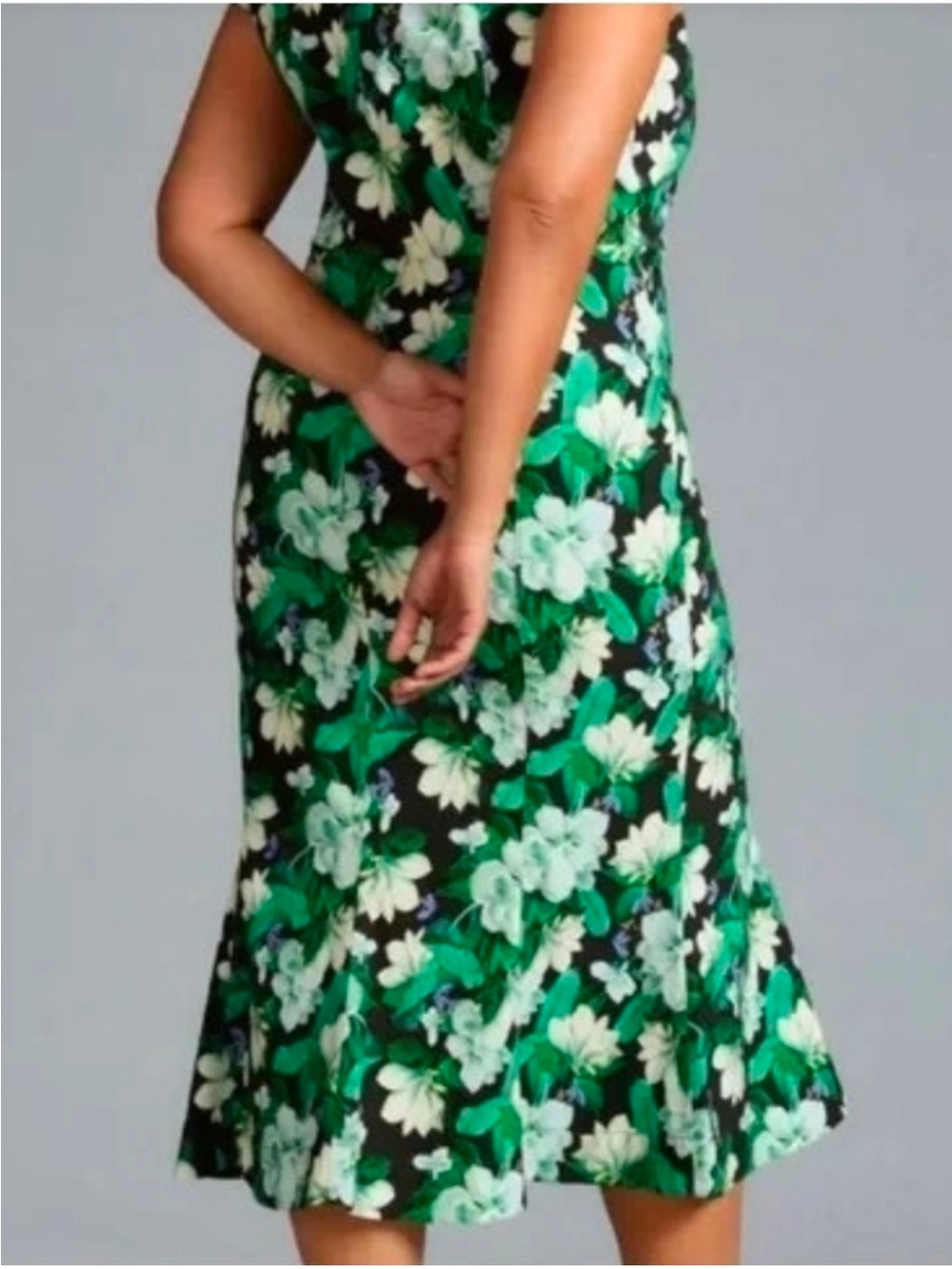NWT Anthropologie The Cecily Floral Green Sweetheart Midi Dress Size 2X - Picture 3 of 11